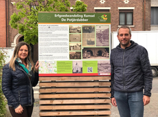 Dolinda Voet en Pieter-Jan Parrein op de opening erfgoedwandeling